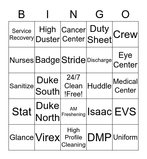 EVS BINGO Card