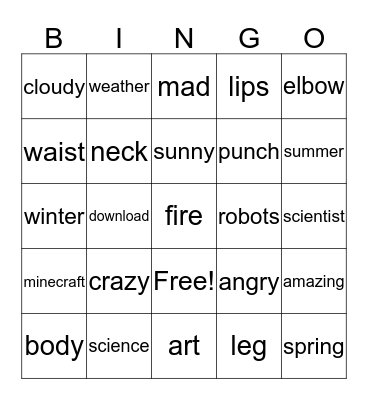 Bingo Card