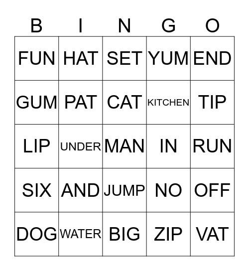 Bingo Card