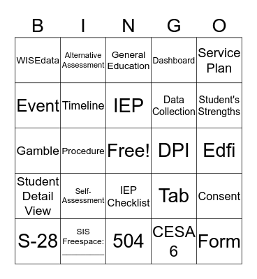 SEEDS4Schools Bingo Card