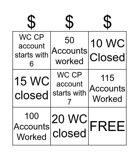 HomeBridge "Get that $$$$" Bingo Card