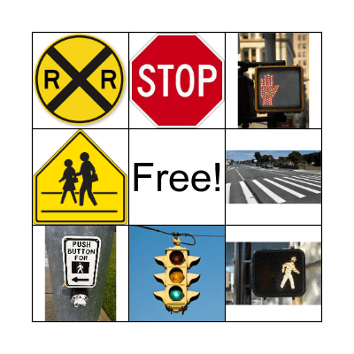 Street Sign BINGO Card