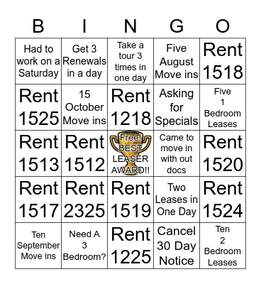 Ardmore At The Park Bingo Card