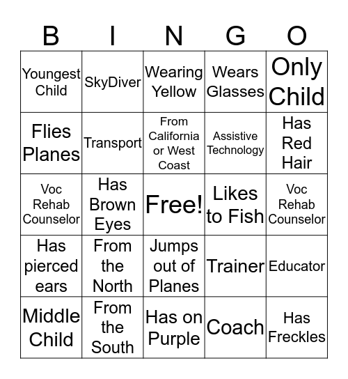 Georgia Rehabilitation Agency Bingo Card