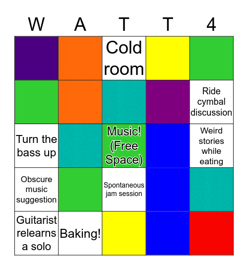 Watt 4 Practice Bingo Card