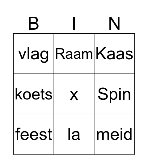 verhalen bingo Card