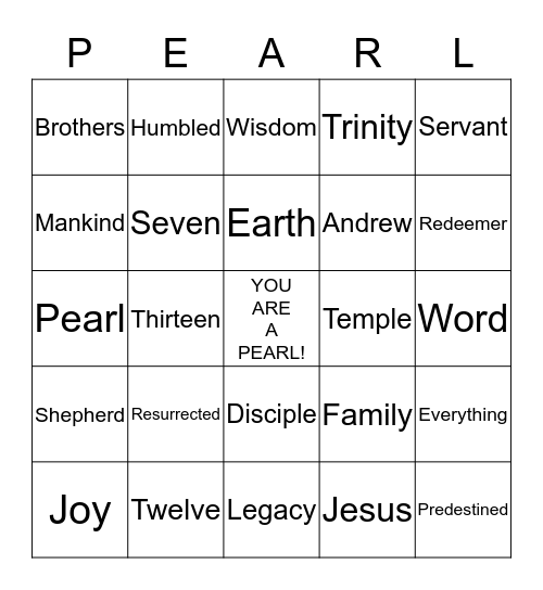 THE MERCHANTS PEARL Bingo Card