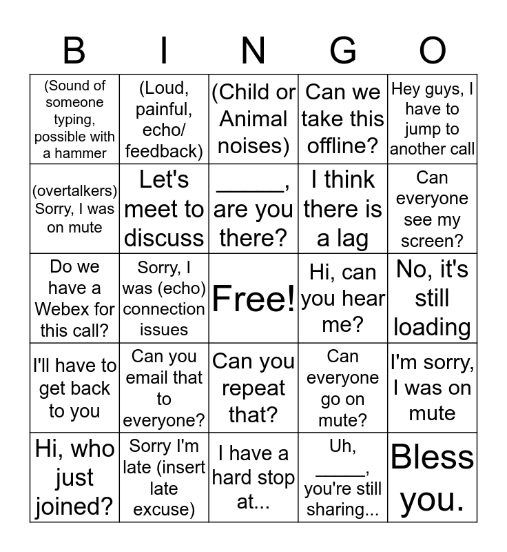 Conference bingo game