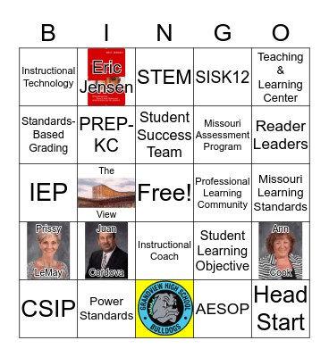 Grandview C4 Bingo - Day 1 Bingo Card