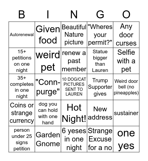 ConnPIRG Bingo Card