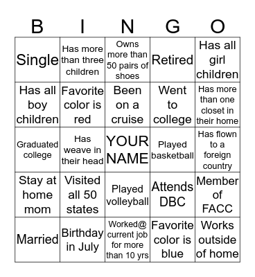 Bingo Card