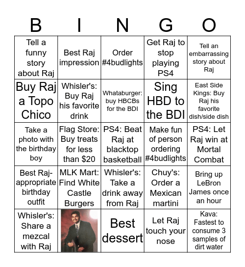 BDI Birthday Bingo Card