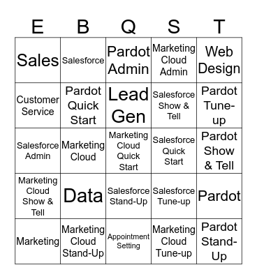 EBQ Services Bingo Card