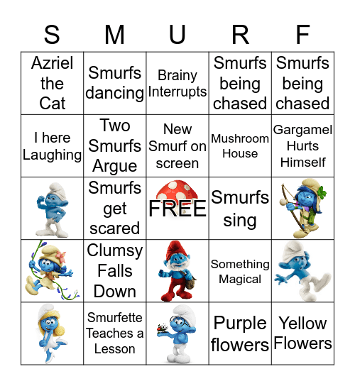 SMURF: LOST VILLAGE Bingo Card