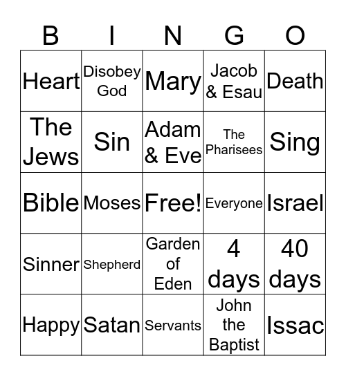 Review 1-40 Bingo Card