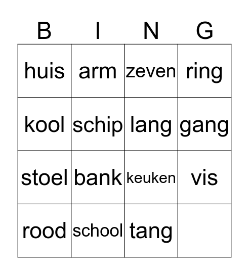 woordbingo Card