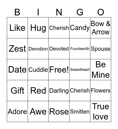 HEART Bingo Card