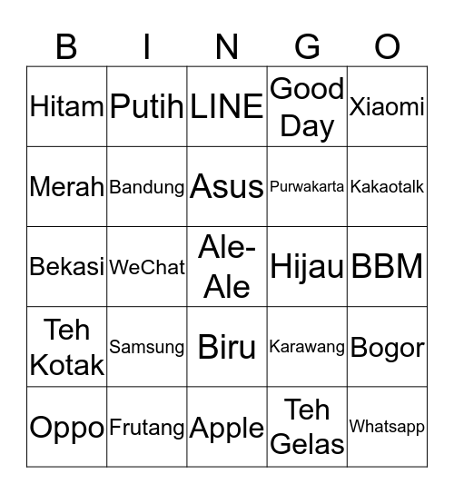 Bingonya Tuekschaeng Bingo Card