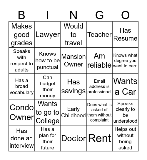 Bingo Card