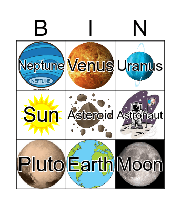 Outer Space Bingo Card