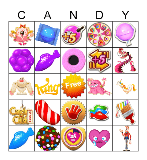 Candy Crush Bingo Card