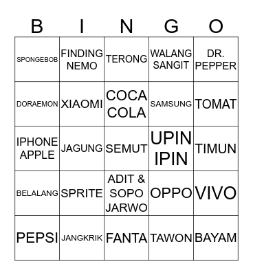 BINGONYA MILÉ Bingo Card