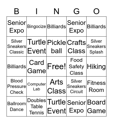Ignite Your Passion to Active Aging Bingo Card
