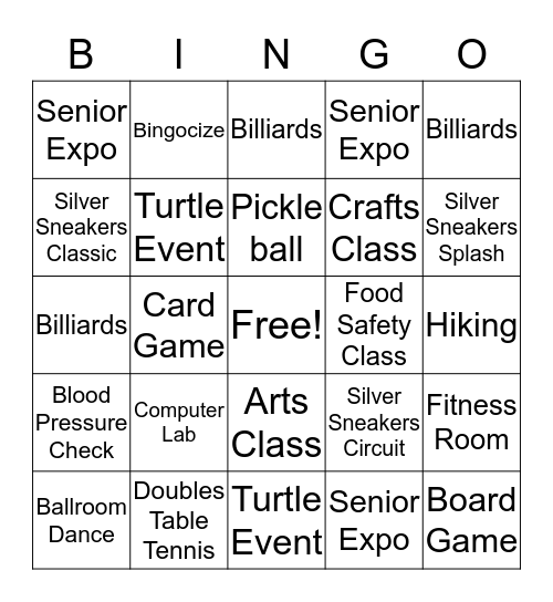 Ignite Your Passion to Active Aging Bingo Card