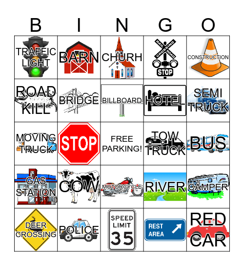 CAR BINGO Card