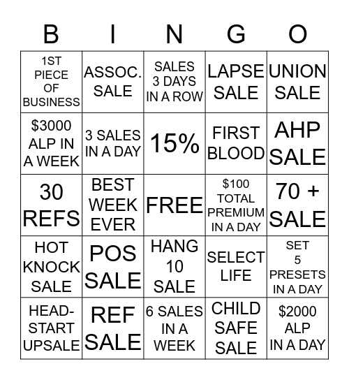AIL BINGO! Bingo Card