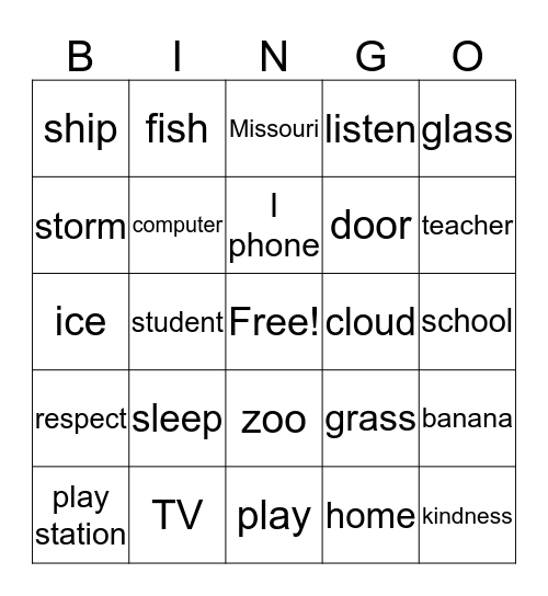 Bingo Card