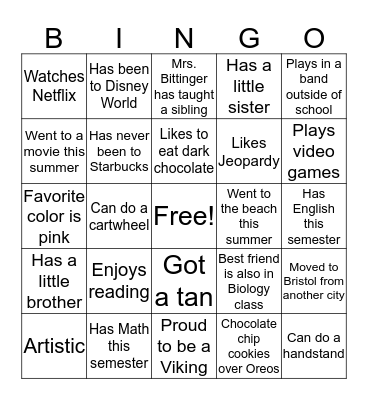 Who Dat? Bingo Card