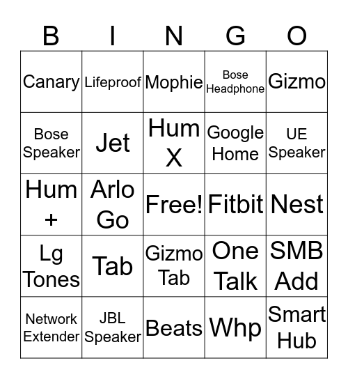 Bingo! Bingo Card