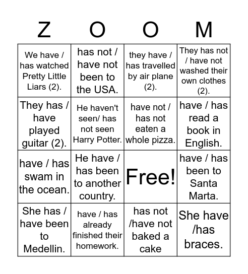 Bingo Card