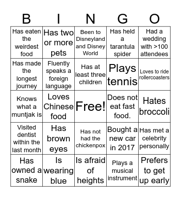 Workplace Bingo Card