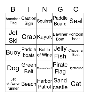 Duffy Bingo Card