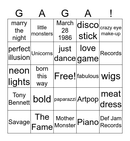 Bingo Card
