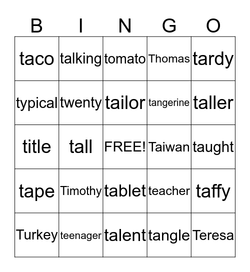 /t/ Initial Position Bingo Card