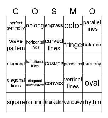 Hair Design Bingo Card