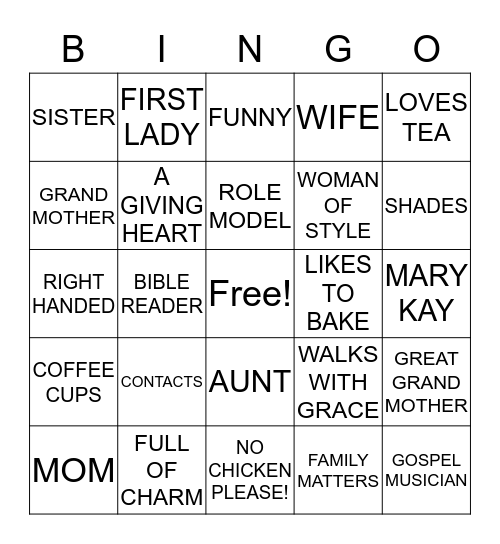 Happy 60th Birthday  Bingo Card