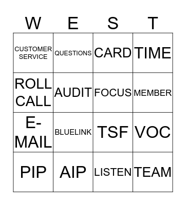 Meeting Bingo Card