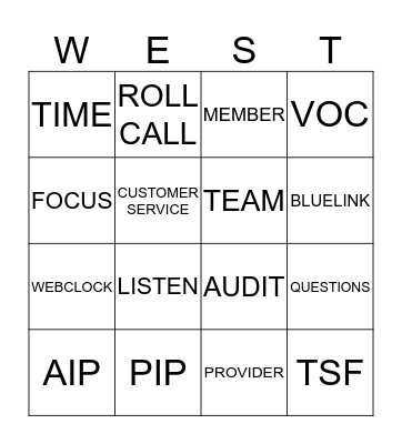 Meeting Bingo Card