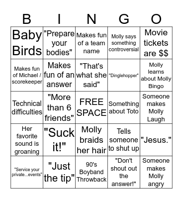 Molly Bingo Card