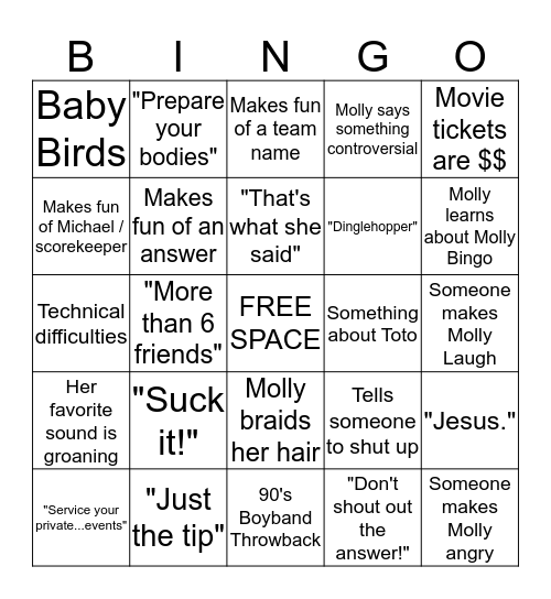 Molly Bingo Card