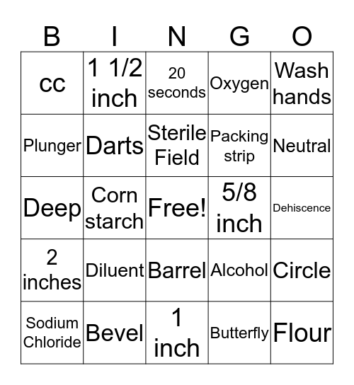 P-Tech Bingo (Medical Edition) Bingo Card