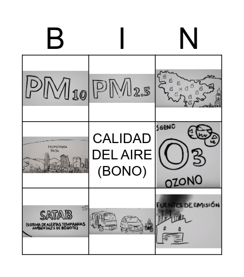 CALIDAD DEL AIRE Bingo Card