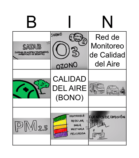 CALIDAD DEL AIRE Bingo Card