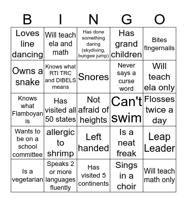 Bingo Card