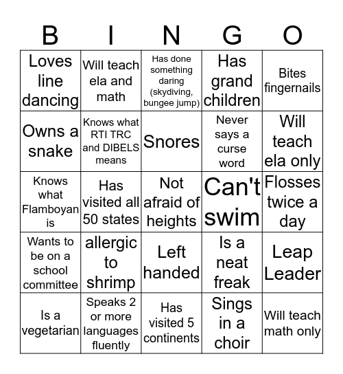 Bingo Card