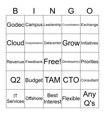 ALL Hands - 8/4/17 TAKE 2 Bingo Card
